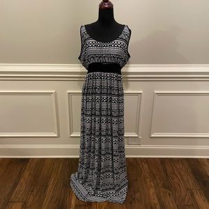 Milano Black and White Aztec Print Maxi